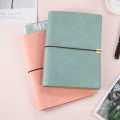 Journal 6 Ring Binder Notebook in Summer Stock A5 A6 PU Le cuir Couleurs pour les filles Pink Mini Sac jaune Couverture cadeau vert